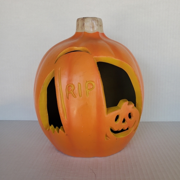 Halloween Foam Light Up Pumpkin Laser Cut Graveyard RIP - Picture 7 of 14